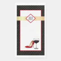 Rote Schuhe und Rotwein