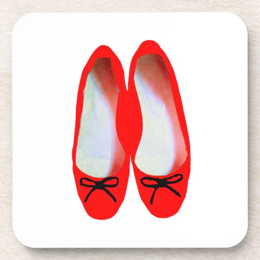 rote Schuhe Untersetzer (Vorderseite)