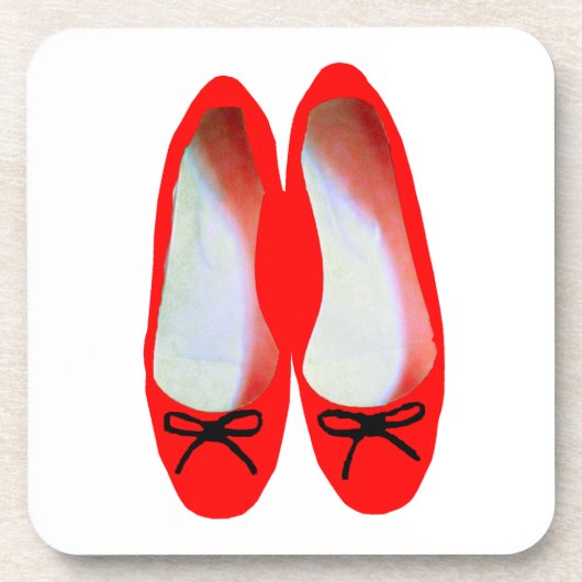 rote Schuhe Untersetzer (Vorderseite)