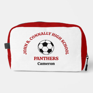 Rote Schul-Fußballmannschaft Personalisiert Waschbeutel