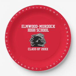 Rote Schulfarben, Graduierungspartei Pappteller