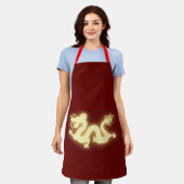 Rote Schürze mit Golddetails Chinesisch neu (Getragen)