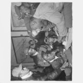 ROTE SCHWANZ-KAMPFPILOTEN FLEECEDECKE (Vorderseite)