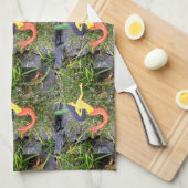 Rote Schwanz Küchentuch (Viertel Falte)