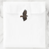 Rote Schwanz Runder Aufkleber (Tasche)