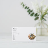 Rote Schwanzfedern und Flammen, digital Visitenkarte (Stehend Vorderseite)