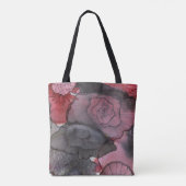 Rote/Schwarz-BlumenTasche Tasche (Rückseite)