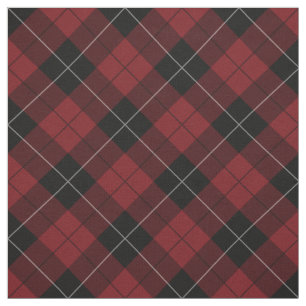 Rote Schwarz-weiße karierte Tartan-Diagonale Stoff