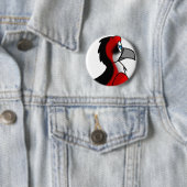 Rote/Schwarz-/weißevogel-Kreuzung Button (Beispiel)