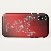 Rote schwarze Asche und Phoenix persönlich Case-Mate iPhone Hülle (Rückseite (Horizontal))