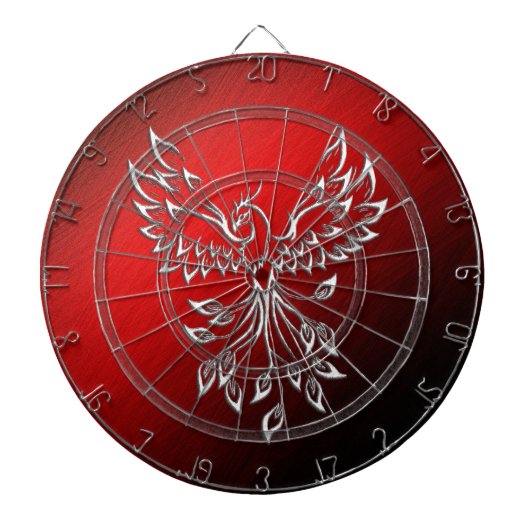 Rote Schwarze Asche und Phoenix-Verordnung Dartscheibe (vorne)