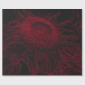 Rote Schwarze Blüte Entdeckungsreise zur Sonnenblu Geschenkpapier (Flach)