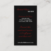 Rote schwarze Druck-Muster-Visitenkarte des Visitenkarte (Rückseite)