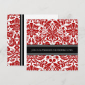 Rote schwarze Ehegelübde-Erneuerungs-Einladung Einladung (Vorne/Hinten)