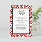 Rote schwarze einladung (Stehend Vorderseite)