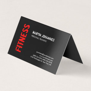 Rote Schwarze Fitness Personal Trainer Visitenkart Visitenkarten