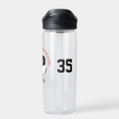 Rote schwarze Fußballmannschaft farbenfrohe Jugend Trinkflasche (Rückseite)