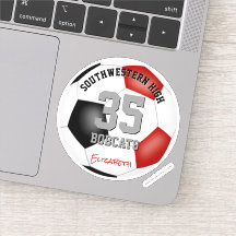 Rote schwarze Fußballmannschaftsfarben personalisi