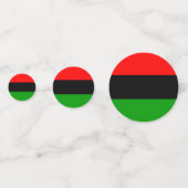 Rote, schwarze, grüne afrikanische Flagge Konfetti (Vorderseiten)