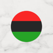 Rote, schwarze, grüne afrikanische Flagge Konfetti (Klein Vorderseite)