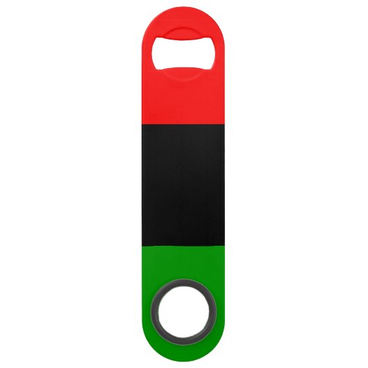 Rote, schwarze, grüne afrikanische Flagge Speed Flaschenöffner (Vorderseite)