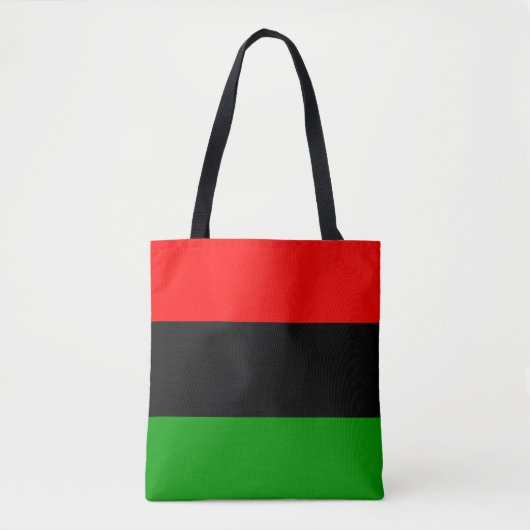 Rote, schwarze, grüne afrikanische Flagge Tasche (Vorderseite)
