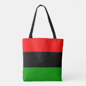 Rote, schwarze, grüne afrikanische Flagge Tasche (Rückseite)