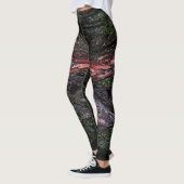 Rote schwarze Holzbäume Leggings (Links)