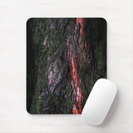 Rote schwarze Holzbäume Mousepad (Mit Mouse)