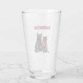 Rote Schwarze Katzen Seelenverwandte Glas (Rückseite)