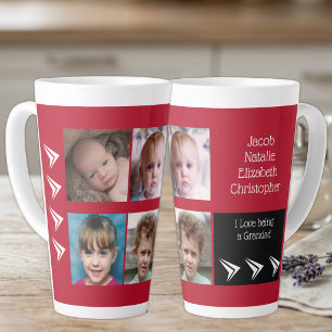 Rote schwarze Liebe, Großvater zu sein, mit Fotos Milchtasse