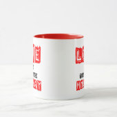 Rote Schwarze Liebe ist ganzjährig Weihnachtstypog Tasse (Zentrum)