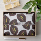 Rote schwarze Lippen und Imitat-funkelnd Seidenpapier (Geschenk)