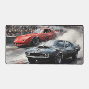 Rote & schwarze Muscle Cars Schreibtischunterlage