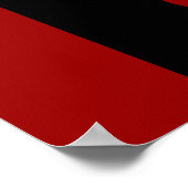 rote schwarze Musiknote (Dreifach-Klammer) Poster (Ecke)