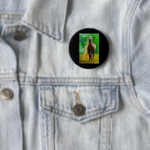 Rote Schwarze Pferde Reiten Reiten Button (Beispiel)