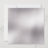 Rote schwarze Rose floraler silberner Chic jedes A Einladung (Rückseite)