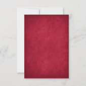 Rote Schwarze Rose Gothic Wedding RSVP Karte (Rückseite)