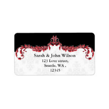 rote schwarze Rücksendeadresse