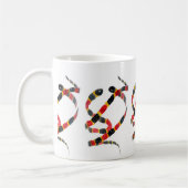 Rote Schwarze Schlange Kunst Kaffeetasse (Links)
