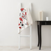 Rote schwarze Sportfußball-Stars für Mädchen Sherpadecke (Beispiel)