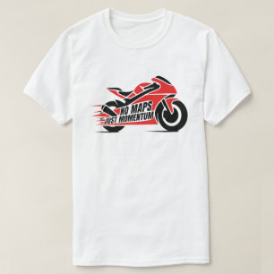 rote schwarze Sportmotorrad T-Shirt