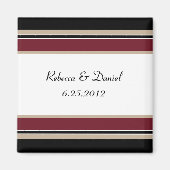 Rote schwarze Streifen speichern das Datumsfenster Magnet (Vorne)