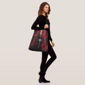 Rote Schwarze Tasche (Am Model)