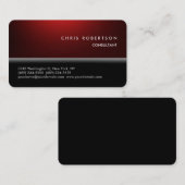 Rote schwarze, trendige Visitenkarte an der abgeru (Vorne/Hinten)