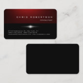 Rote schwarze, trendige Visitenkarte an der abgeru (Vorne/Hinten)