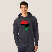 Rote, schwarze u. grüne Afrika-Flagge Hoodie (Vorne ganz)