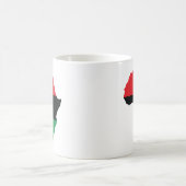 Rote, schwarze u. grüne Afrika-Flagge Kaffeetasse (Mittel)