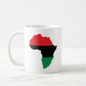 Rote, schwarze u. grüne Afrika-Flagge Kaffeetasse (Links)