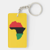 Rote, schwarze u. grüne Afrika-Flagge Schlüsselanhänger (Rückseite)